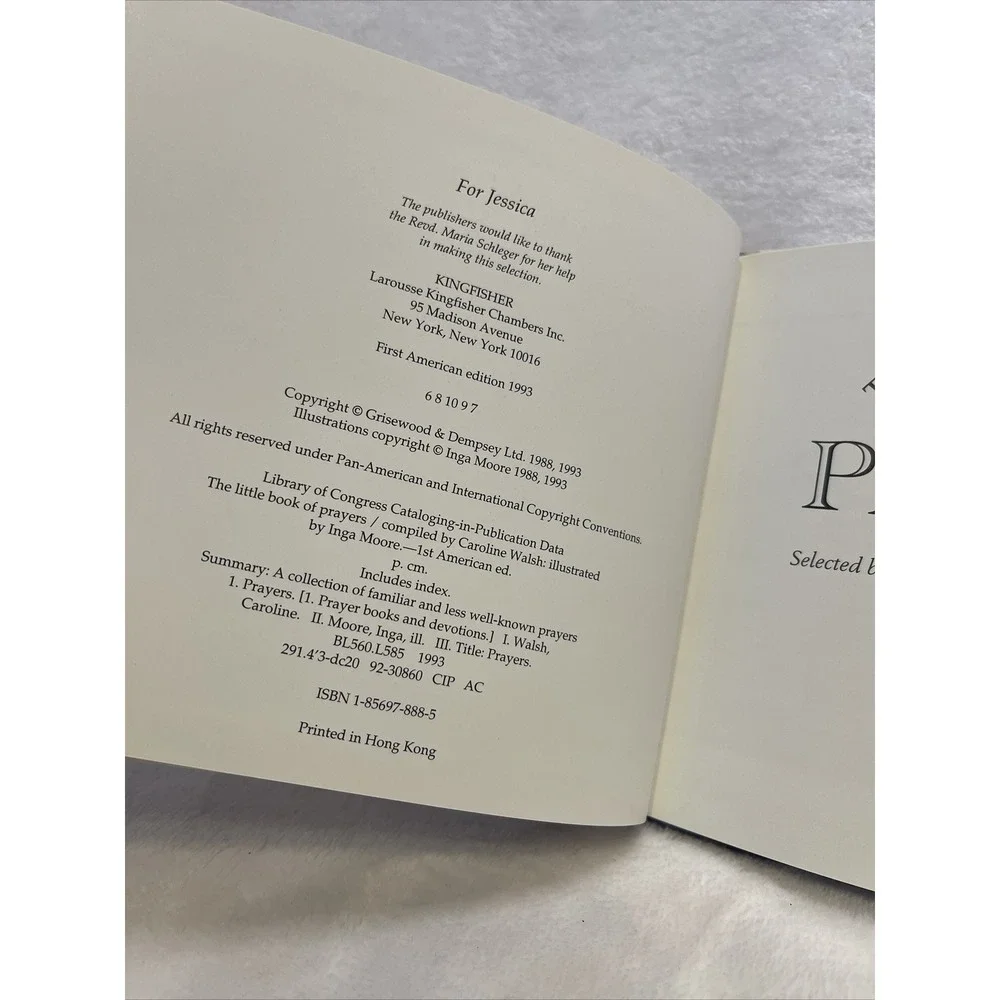 The Little Book of Prayers by Caroline Walsh ‎ (1993, Hardcover)